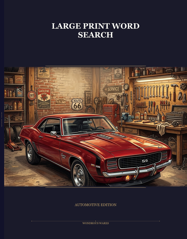 Large Print Word Search Automotive book cover