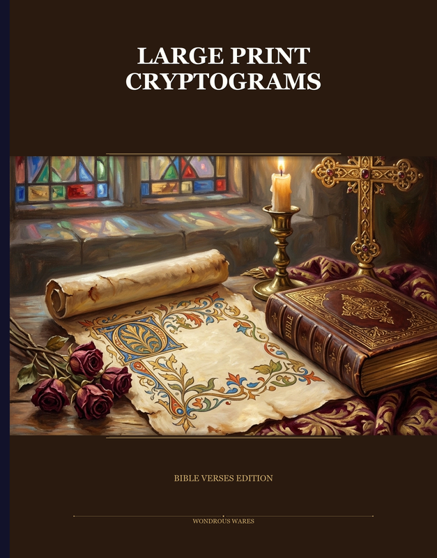 Large Print Bible Cryptograms book cover