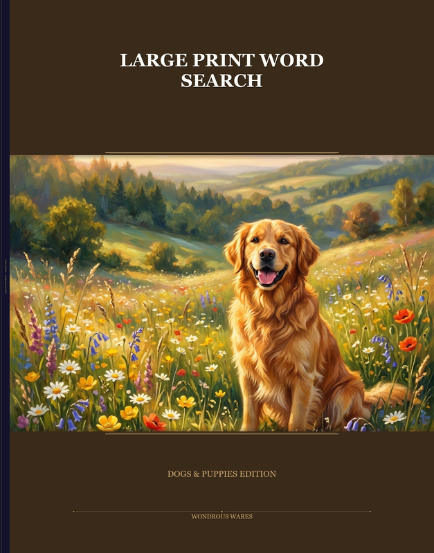 Large Print Word Search Dogs book cover