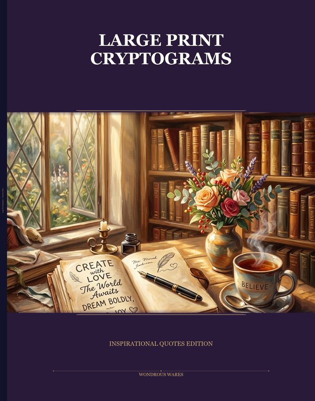 Large Print Cryptograms Inspirational Quotes book cover