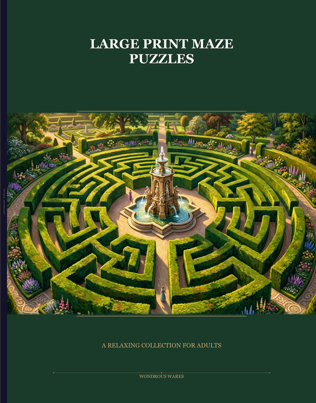 Large Print Maze Puzzles book cover