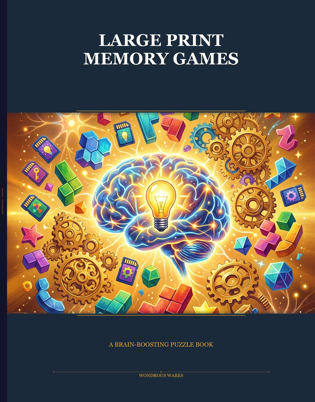 Large Print Memory Games book cover